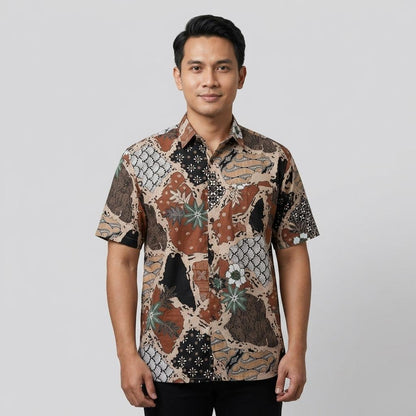 KAMDAR Batik Wira Reg Fit Cotton Batik Kemeja