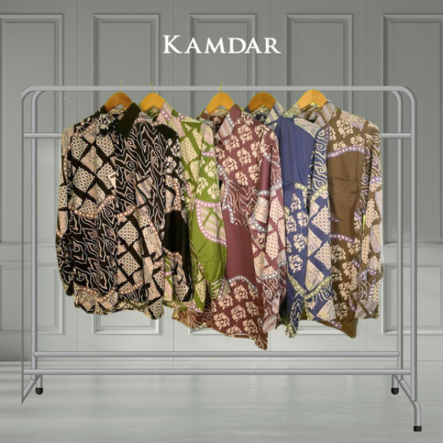 KAMDAR Rosita Long Sleeve Men Print Batik Baju Batik Lelaki/Casual Trendy Fashion/Regular Fit