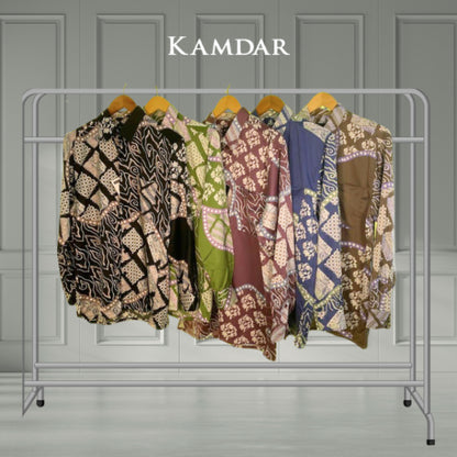 KAMDAR Rosita Long Sleeve Men Print Batik Baju Batik Lelaki/Casual Trendy Fashion/Regular Fit