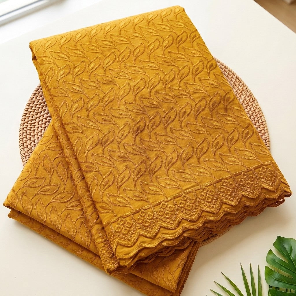 KAMDAR - Seri Seroja Cotton Satin Embroidery 80s 44" (2m 4m)