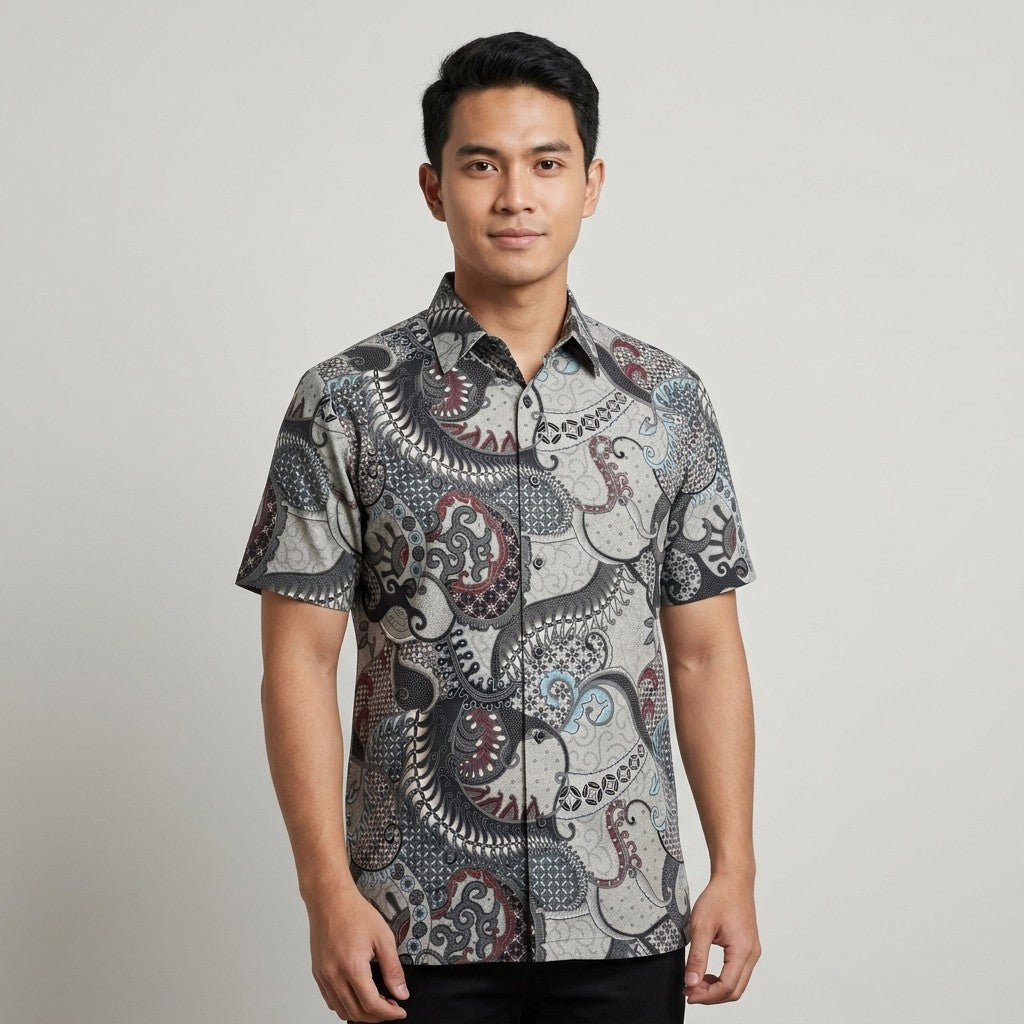 KAMDAR Buana Batik Shirt | Kemeja Batik Cotton Comfort Fit Moden | Formal & Smart Casual | XS-5XL