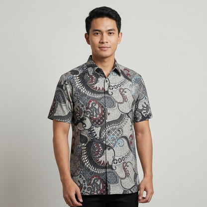 KAMDAR Buana Batik Shirt | Kemeja Batik Cotton Comfort Fit Moden | Formal & Smart Casual | XS-5XL