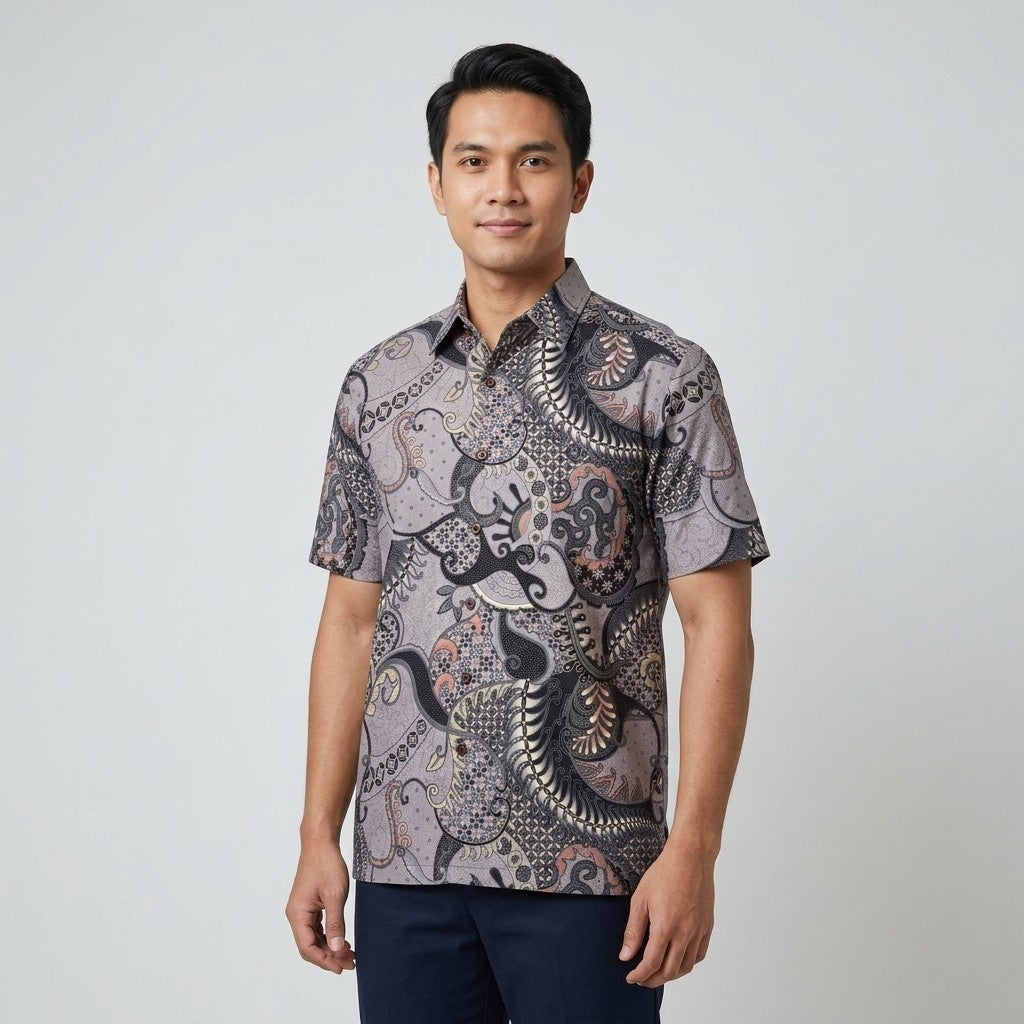 KAMDAR Buana Batik Shirt | Kemeja Batik Cotton Comfort Fit Moden | Formal & Smart Casual | XS-5XL