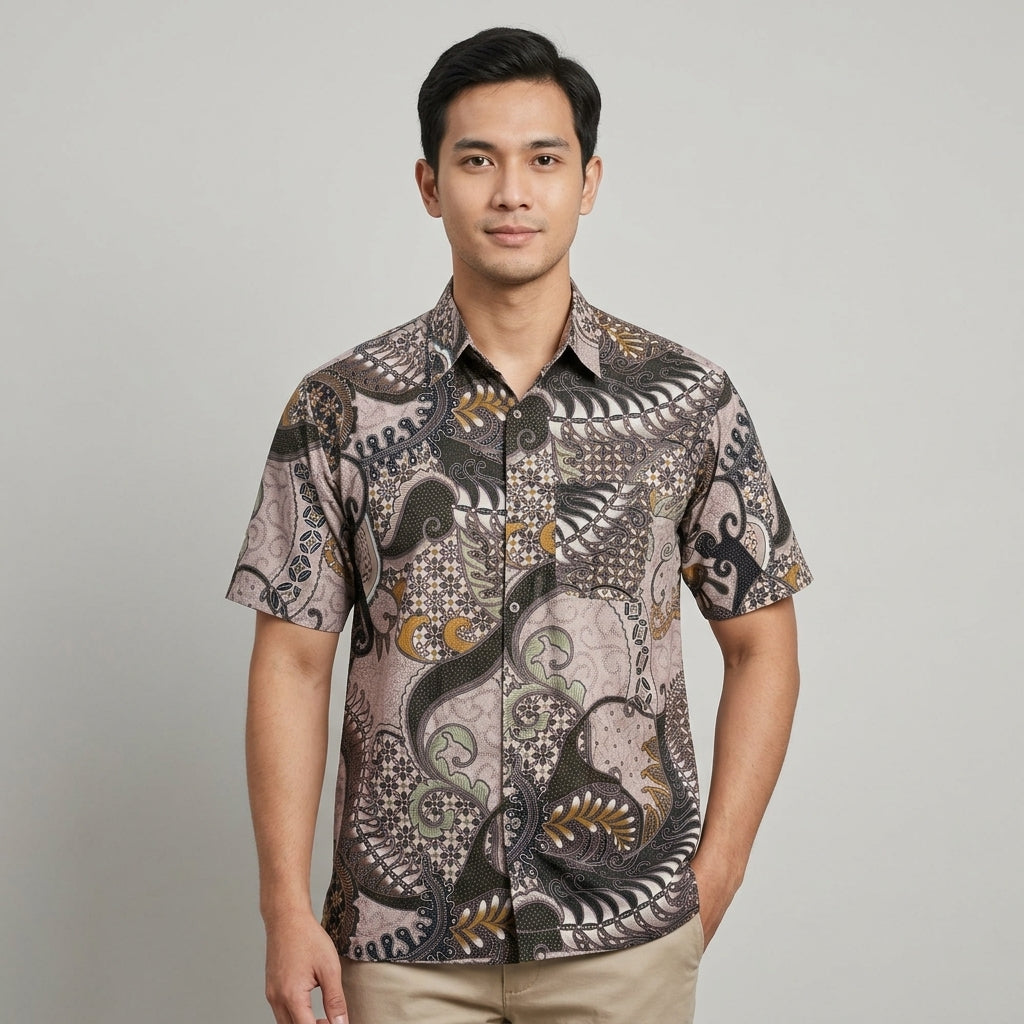 KAMDAR Buana Batik Shirt | Kemeja Batik Cotton Comfort Fit Moden | Formal & Smart Casual | XS-5XL