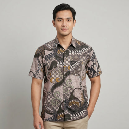 KAMDAR Buana Batik Shirt | Kemeja Batik Cotton Comfort Fit Moden | Formal & Smart Casual | XS-5XL
