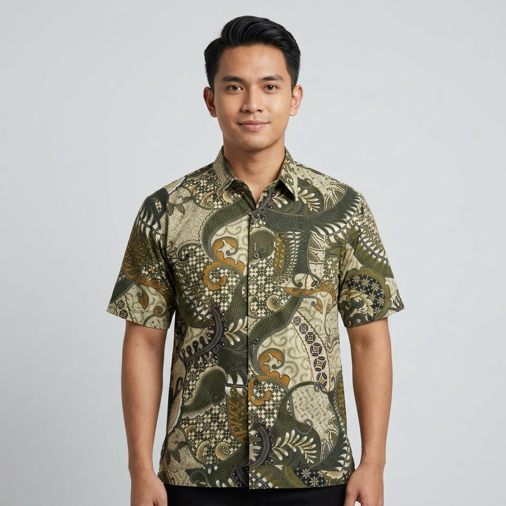 KAMDAR Buana Batik Shirt | Kemeja Batik Cotton Comfort Fit Moden | Formal & Smart Casual | XS-5XL