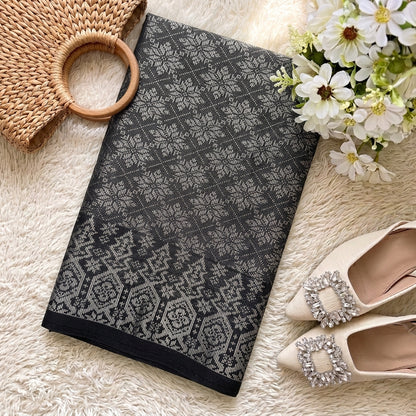 KAMDAR – Delima Jingga Songket Metallic Kain Pasang | Songket Mewah Eksklusif – 2M/4M