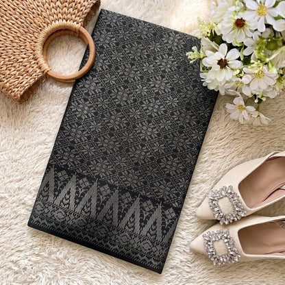 KAMDAR – Delima Jingga Songket Metallic Kain Pasang | Songket Mewah Eksklusif – 2M/4M