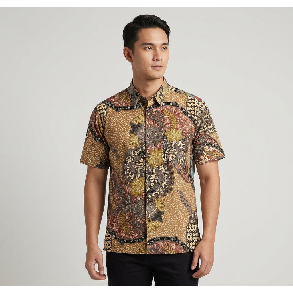 KAMDAR Seraya Batik Shirt Slim Fit | Kemeja Batik Cotton Moden | Formal & Smart Casual | XS-5XL