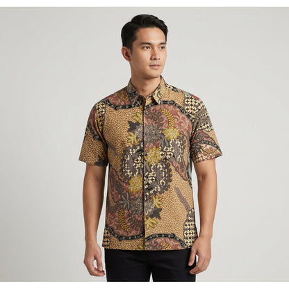 KAMDAR Seraya Batik Shirt Slim Fit | Kemeja Batik Cotton Moden | Formal & Smart Casual | XS-5XL