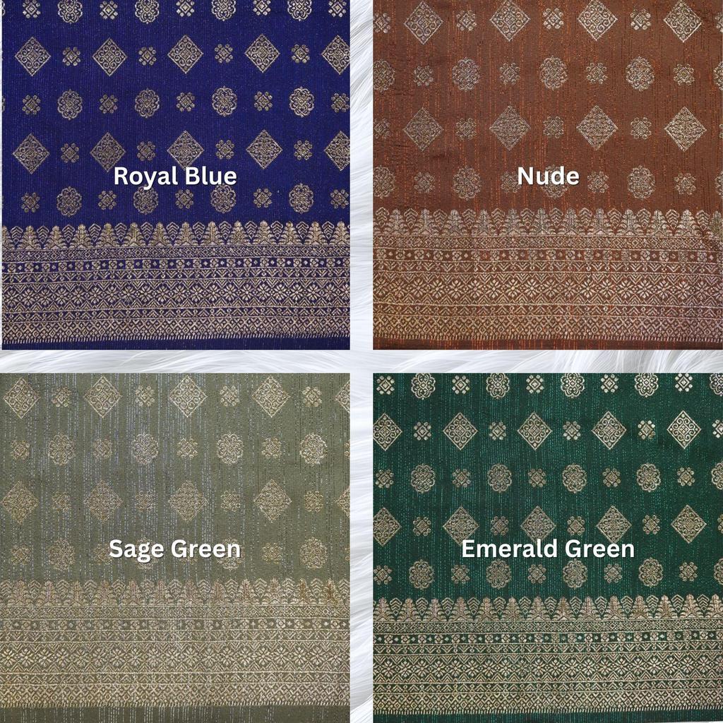 KAMDAR Srikandi Nuraya Metallic Songket | Kain Songket Berkilat Ironless Tak Jarang | Bidang 44