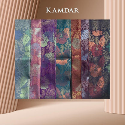 KAMDAR  Open Meter  Songket Metallic Bunga Raya Exclusive Bidang 44"