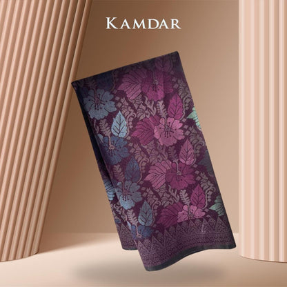 KAMDAR  Open Meter  Songket Metallic Bunga Raya Exclusive Bidang 44"