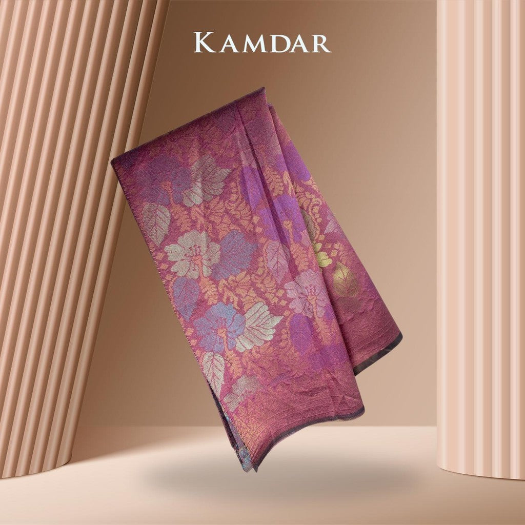 KAMDAR  Open Meter  Songket Metallic Bunga Raya Exclusive Bidang 44"
