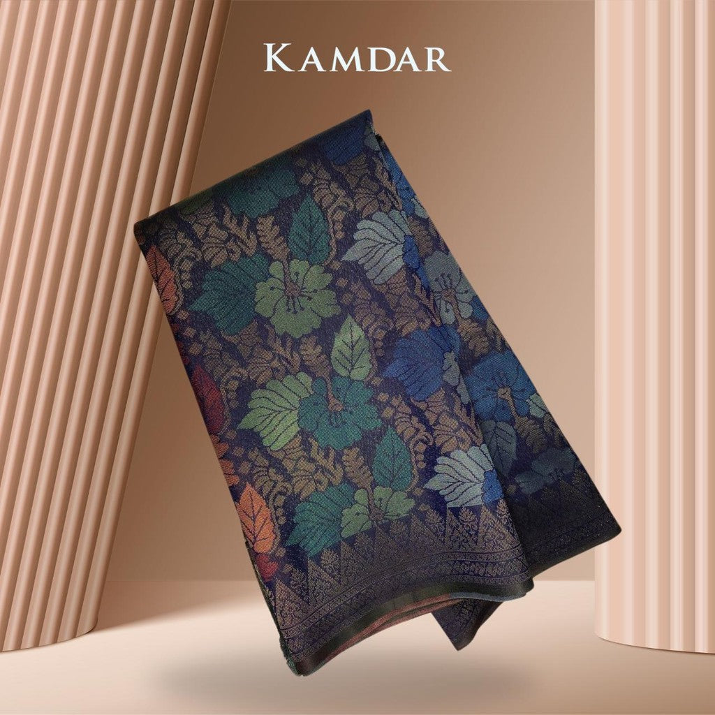 KAMDAR  Open Meter  Songket Metallic Bunga Raya Exclusive Bidang 44"