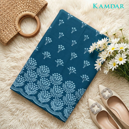 KAMDAR Senandung Kasih Cotton Embroidery Fabric | Premium Cambric 60S Kain Pasang 2M / 4M | Baju Kurung | Kebaya