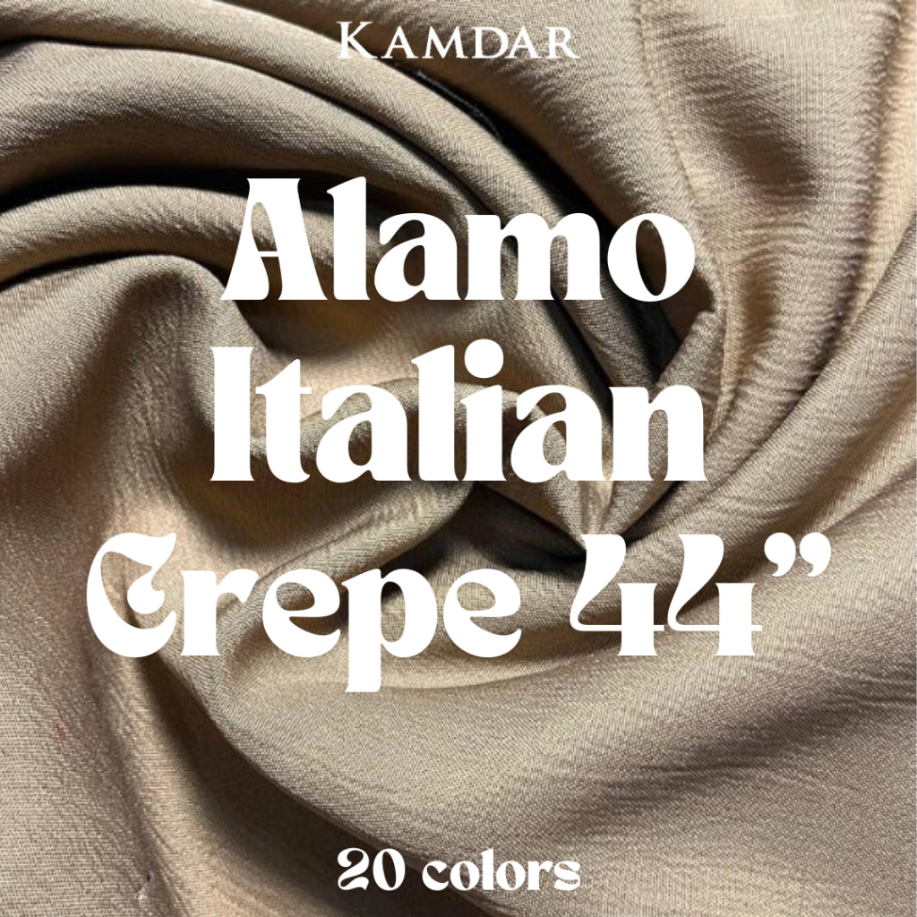 Alamo Italian Crepe Lining Fabric – 44" Wide, Per Metre