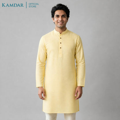 KAMDAR – Baju Kurta Panjang Lelaki Kain Bertekstur | Baju Deepavali Tampan