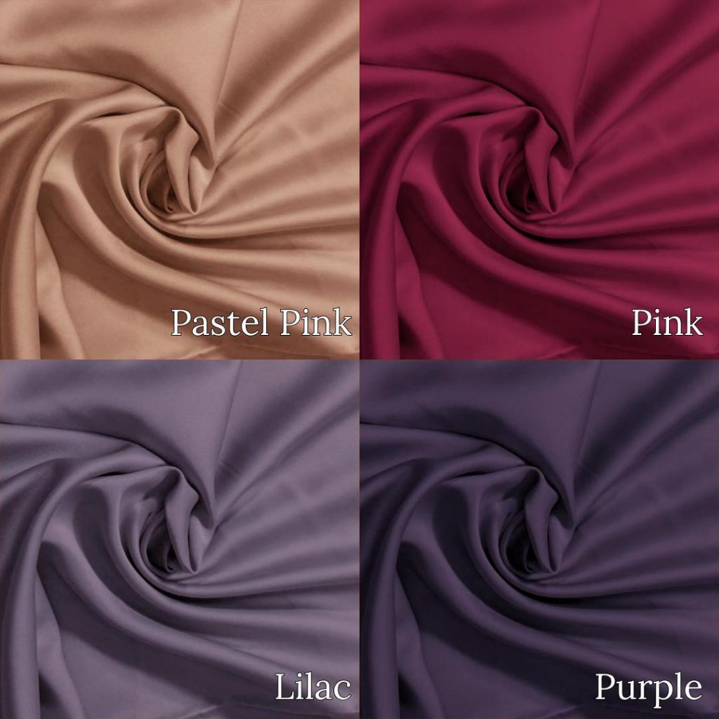 KAMDAR Open Meter Verona Valentinio Italian Plain Satin Bidang 44"