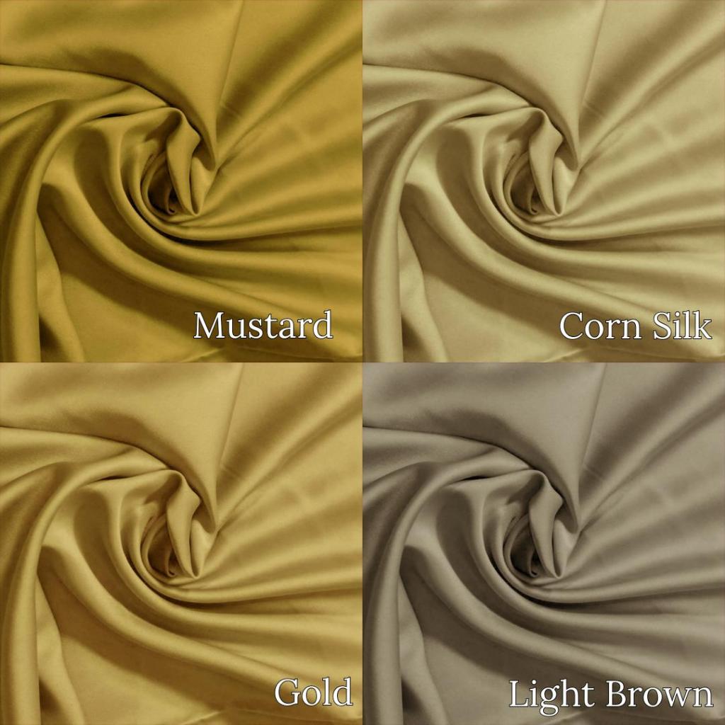 KAMDAR Open Meter Verona Valentinio Italian Plain Satin Bidang 44"