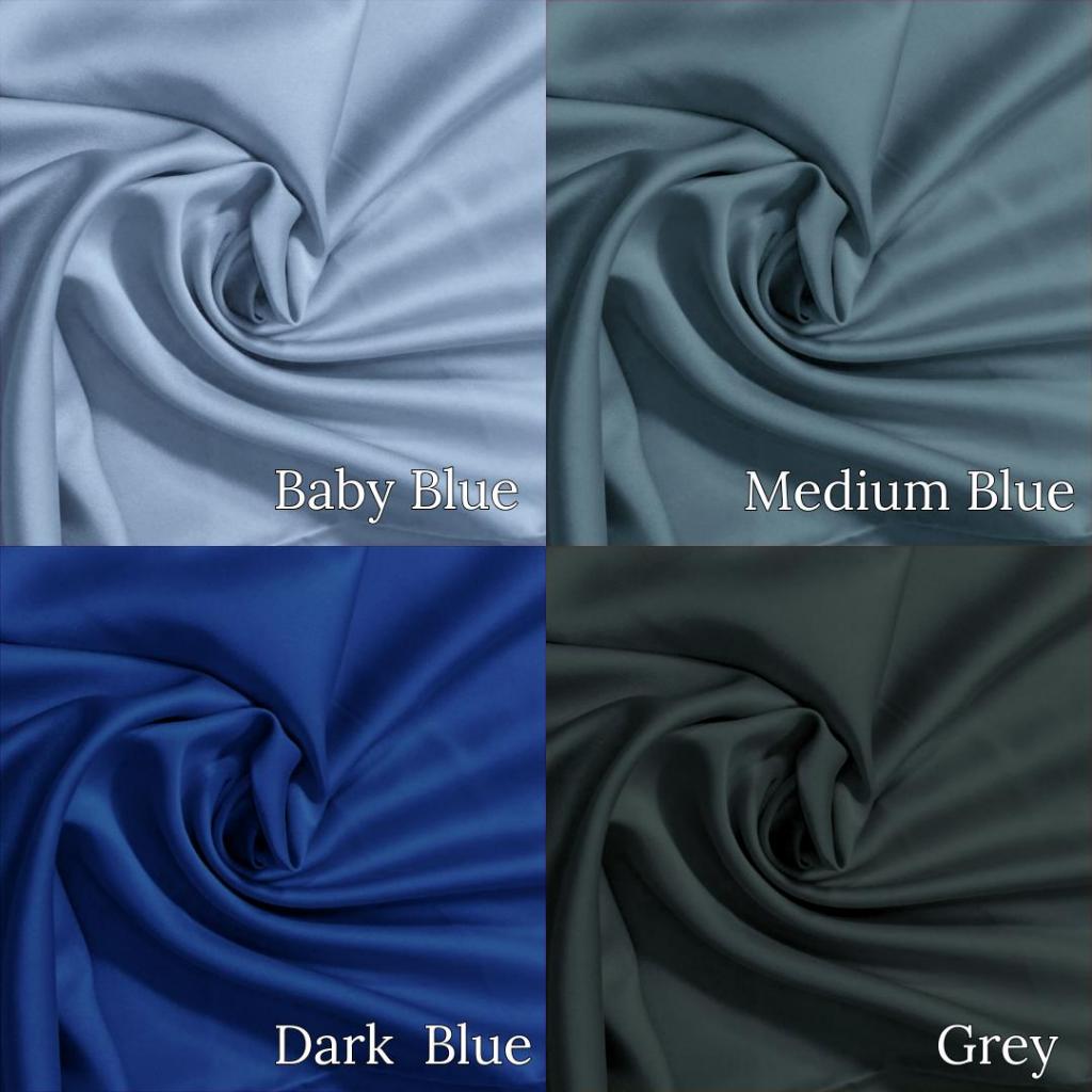KAMDAR Open Meter Verona Valentinio Italian Plain Satin Bidang 44"
