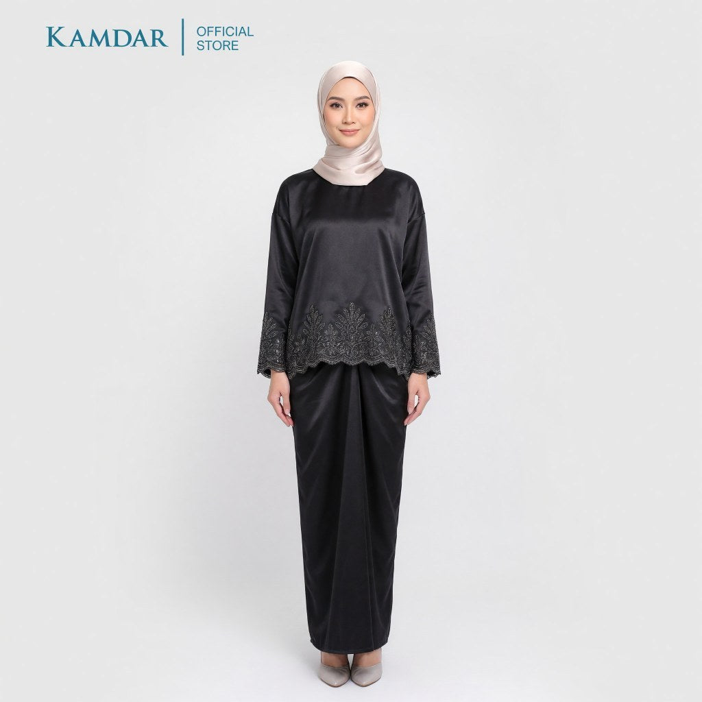 KAMDAR Bridal Satin & Border Lace Kain Pasang Mix & Match (4M + 2M)