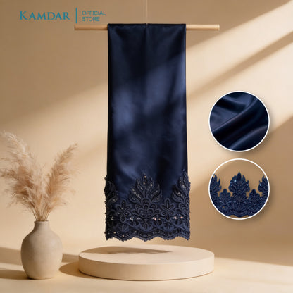 KAMDAR Bridal Satin & Border Lace Kain Pasang Mix & Match (4M + 2M)