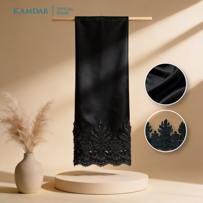KAMDAR Bridal Satin & Border Lace Kain Pasang Mix & Match (4M + 2M)