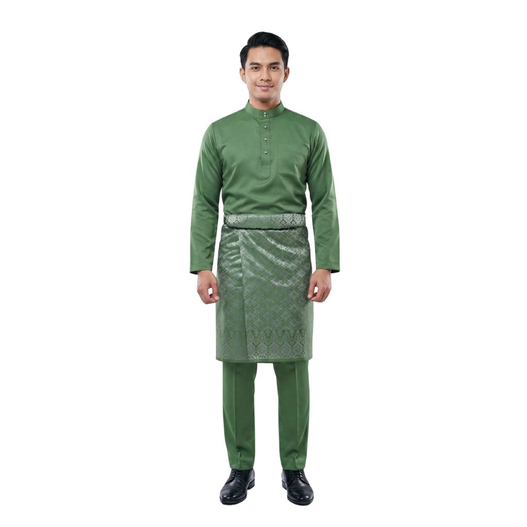 KAMDAR Bintang Raya Sampin Instant Lelaki – Easy Wear 3 Saat | 100% Tenun | Sampin Raya Corak Tradisional