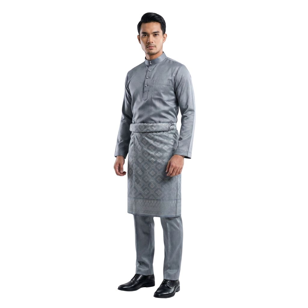KAMDAR Bintang Raya Sampin Instant Lelaki – Easy Wear 3 Saat | 100% Tenun | Sampin Raya Corak Tradisional