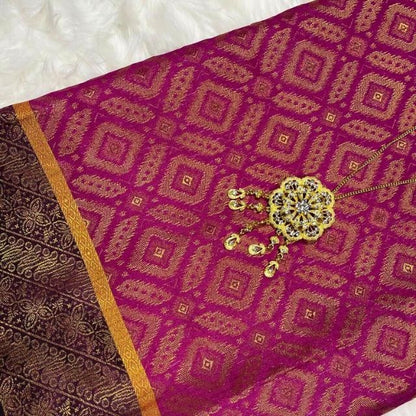 KAMDAR Open Meter Kain Songket Metallic Dayang Sari Bidang 44"