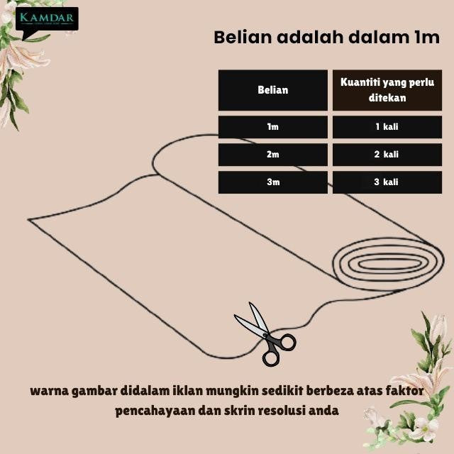 KAMDAR Open Meter Kain Songket Metallic Dayang Sari Bidang 44"