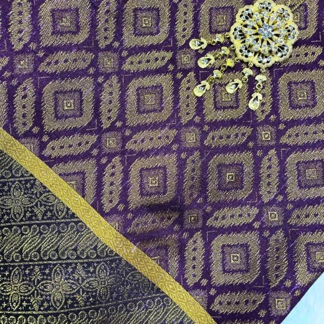 KAMDAR Open Meter Kain Songket Metallic Dayang Sari Bidang 44"