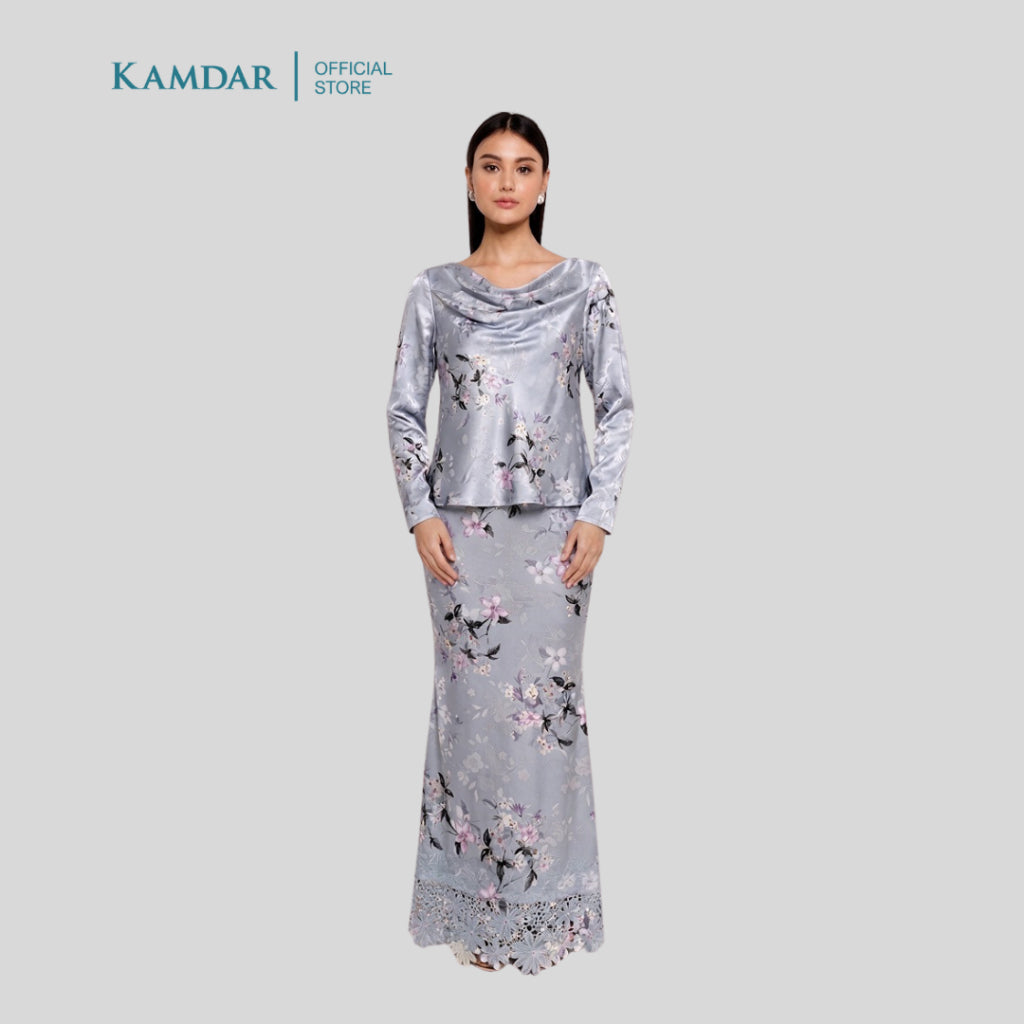 KAMDAR – Aurora & Aurora Border Kain Pasang Mix & Match 4M+2M | Satin Premium Aurora