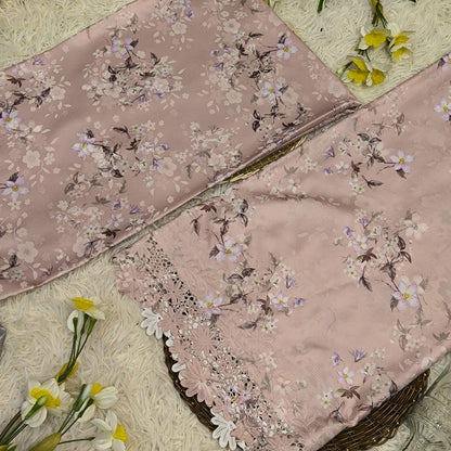 KAMDAR – Aurora & Aurora Border Kain Pasang Mix & Match 4M+2M | Satin Premium Aurora