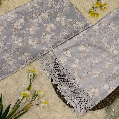 KAMDAR – Aurora & Aurora Border Kain Pasang Mix & Match 4M+2M | Satin Premium Aurora