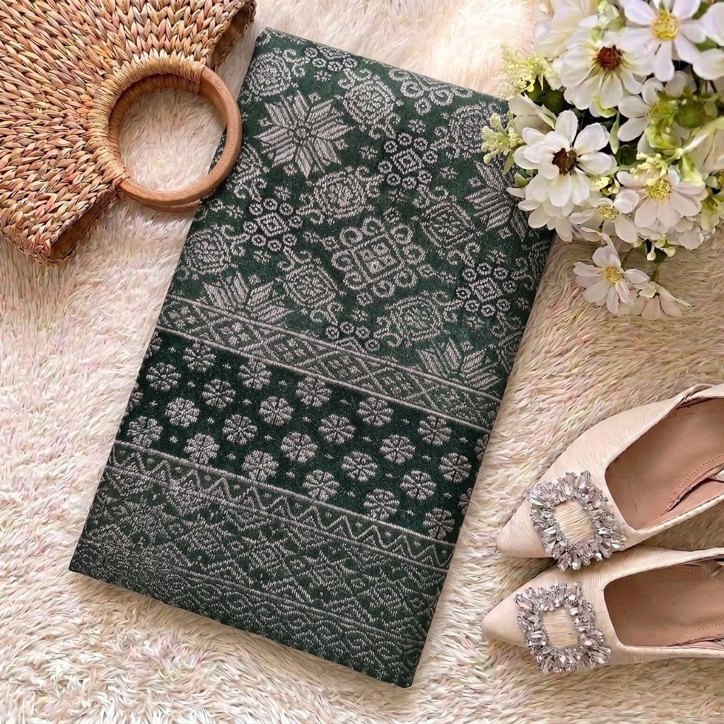 KAMDAR Srikandi Asmara Metallic Songket | Kain Songket Berkilat Ironless Tak Jarang | Bidang 44