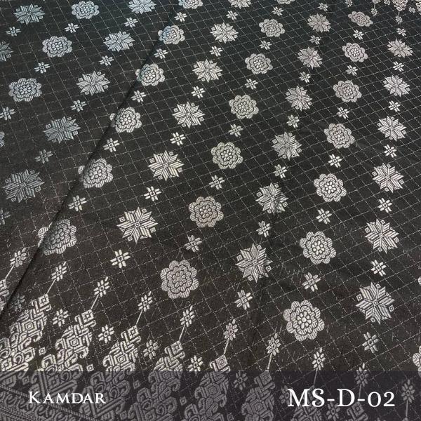 KAMDAR Songket Metallic Bunga Tabur Bidang 44" Open Meter (Kain Ela) - Ironless & Tak Jarang