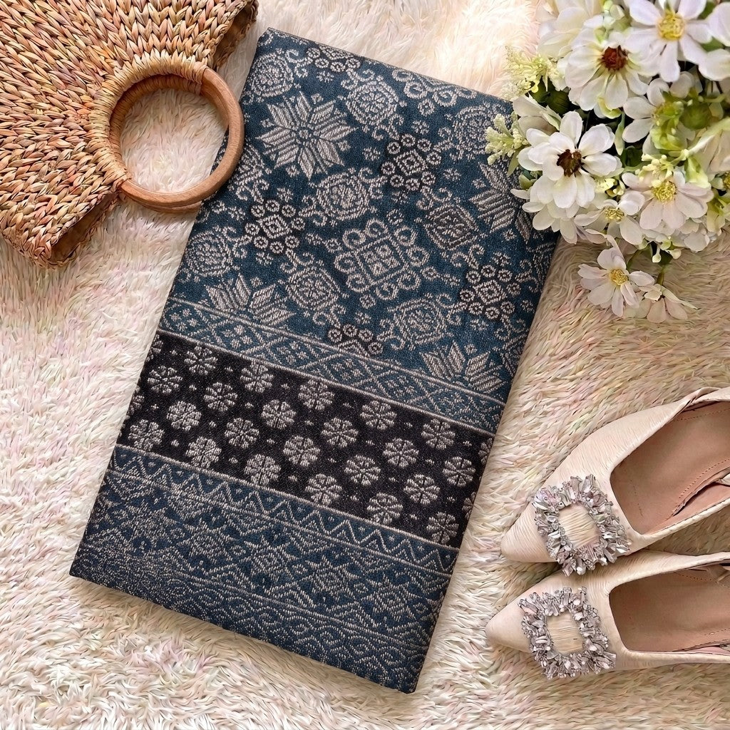 KAMDAR Srikandi Asmara Metallic Songket | Kain Songket Berkilat Ironless Tak Jarang | Bidang 44