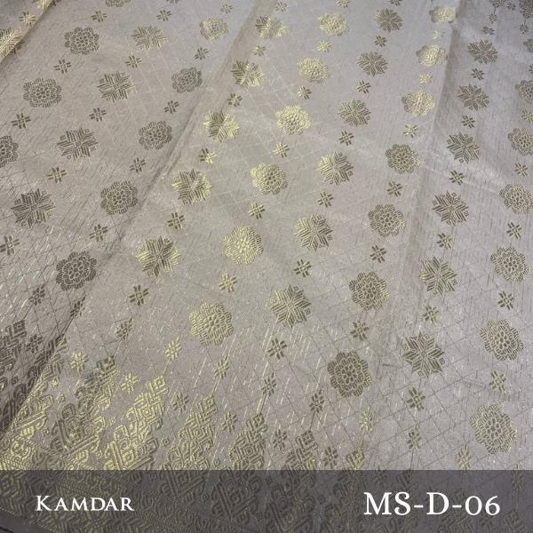 KAMDAR Songket Metallic Bunga Tabur Bidang 44" Open Meter (Kain Ela) - Ironless & Tak Jarang