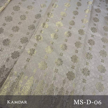 KAMDAR Songket Metallic Bunga Tabur Bidang 44" Open Meter (Kain Ela) - Ironless & Tak Jarang