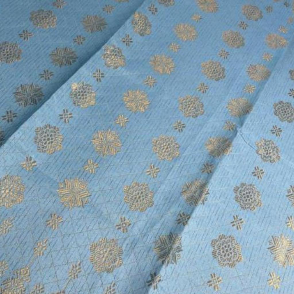 KAMDAR Songket Metallic Bunga Tabur Bidang 44" Open Meter (Kain Ela) - Ironless & Tak Jarang