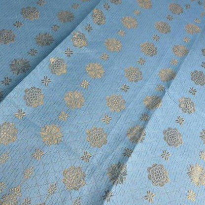KAMDAR Songket Metallic Bunga Tabur Bidang 44" Open Meter (Kain Ela) - Ironless & Tak Jarang