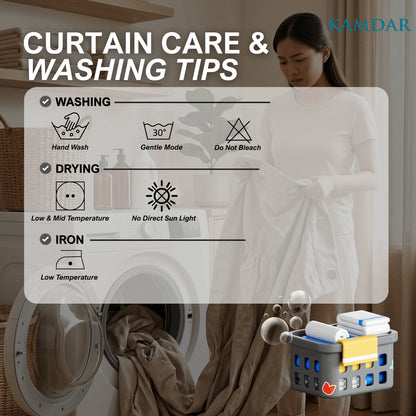 KAMDAR Rubina Curtain | Langsir Moden Elegan untuk Ruang Tamu & Bilik | Premium