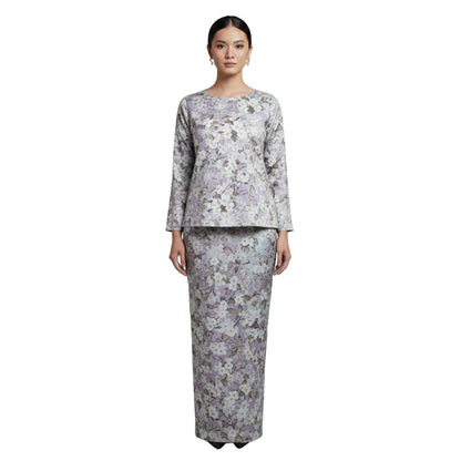 KAMDAR Mirella Kurung Kedah Modern Satin • Round Neck • Loose Fit • Full Elastic • S–3XL