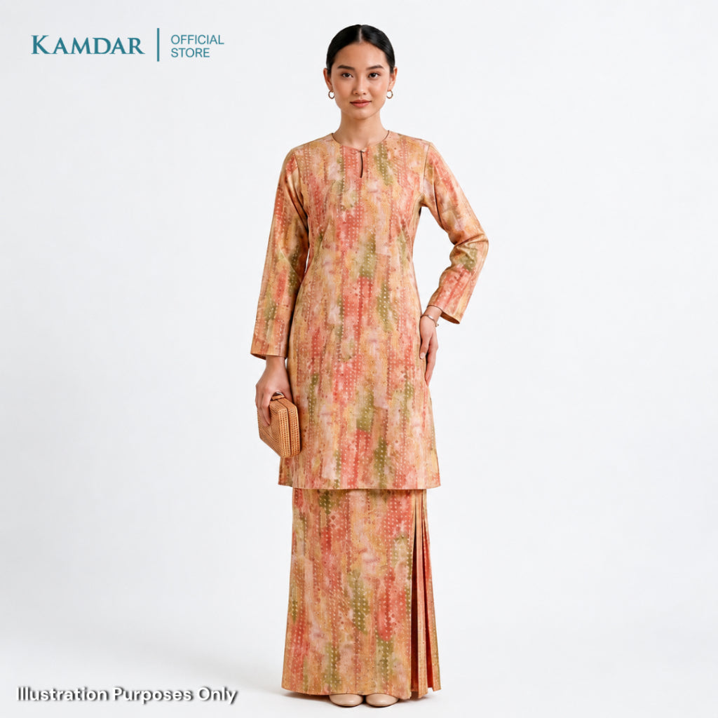 KAMDAR – Cempaka Baju Kurung Pesak Gantung Vatican Premium Wanita | Set Moden Eksklusif | S-3XL