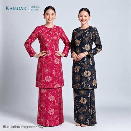 KAMDAR – Cempaka Baju Kurung Pesak Gantung Vatican Premium Wanita | Set Moden Eksklusif | S-3XL