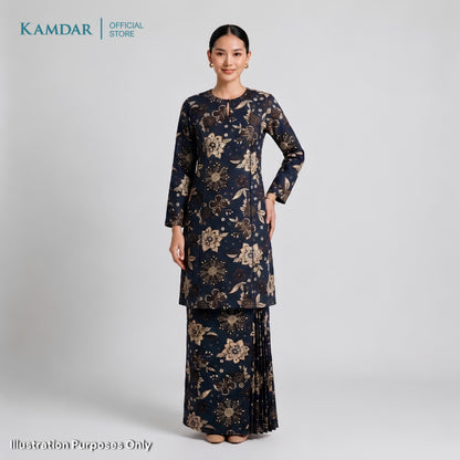 KAMDAR – Cempaka Baju Kurung Pesak Gantung Vatican Premium Wanita | Set Moden Eksklusif | S-3XL