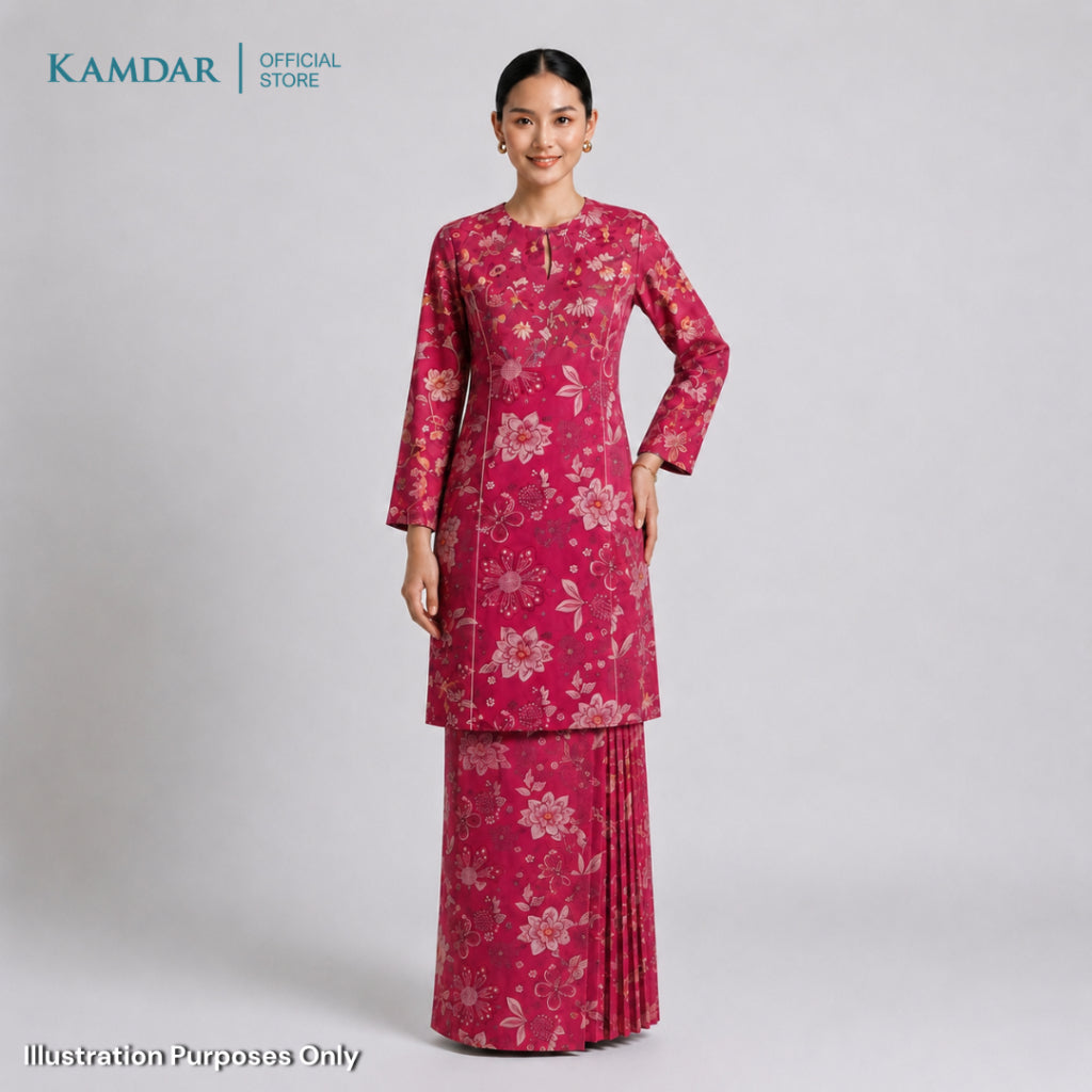 KAMDAR – Cempaka Baju Kurung Pesak Gantung Vatican Premium Wanita | Set Moden Eksklusif | S-3XL