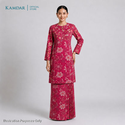 KAMDAR – Cempaka Baju Kurung Pesak Gantung Vatican Premium Wanita | Set Moden Eksklusif | S-3XL